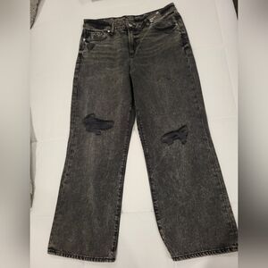 Distressed Black Women Jeans